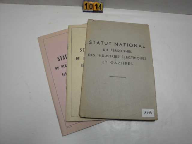  Collection ASPEG, pièce numéro 1014 : Statut du personnel