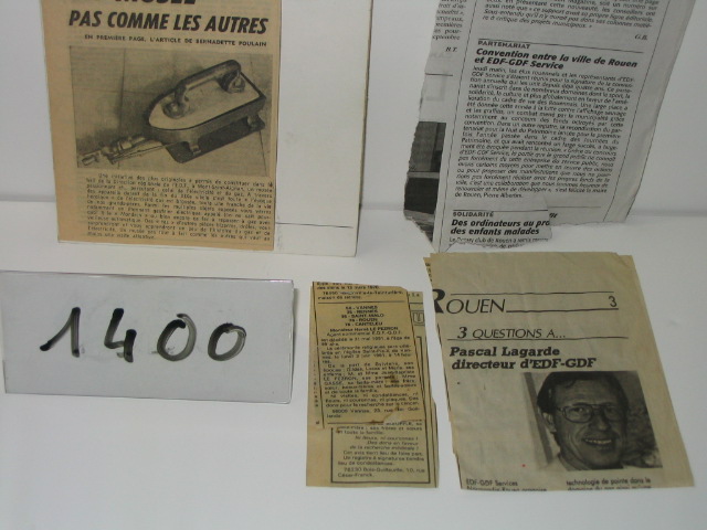  Collection ASPEG, pièce numéro 1400 : Coupures de presse diverses