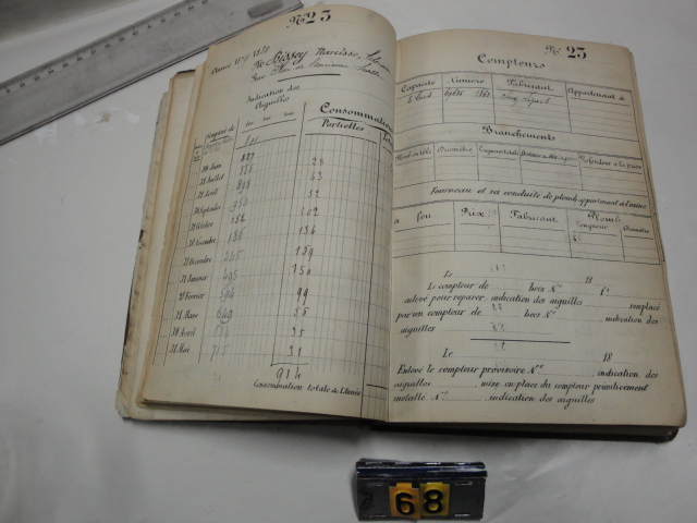  Collection ASPEG, pièce numéro 68 : Registre des abonnés au gaz de Condé sur Noireau