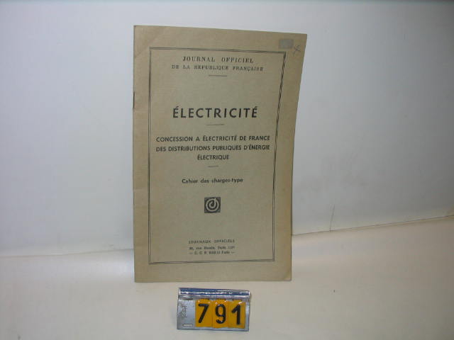  Collection ASPEG, pièce numéro 791 : Concessions EDF