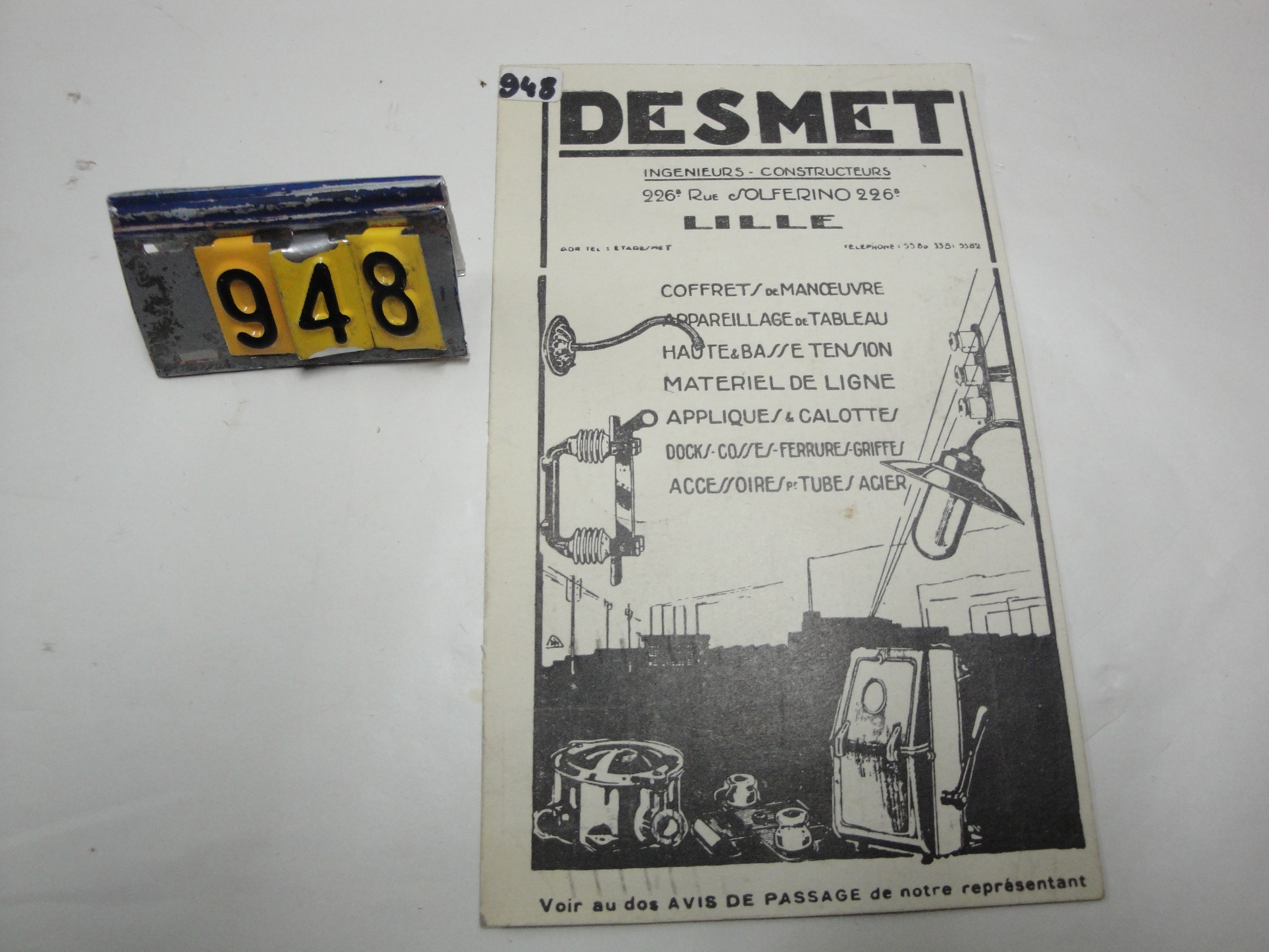  Collection ASPEG, pièce numéro 948 : Carte postale Publicitaire