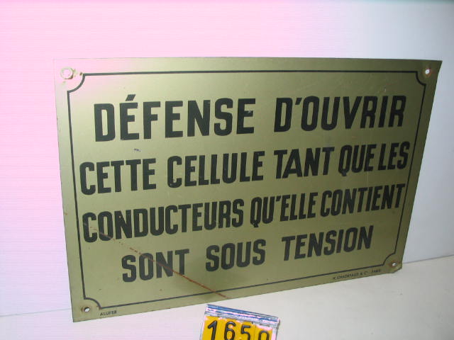  Collection ASPEG, pièce numéro 1650 : Plaque 