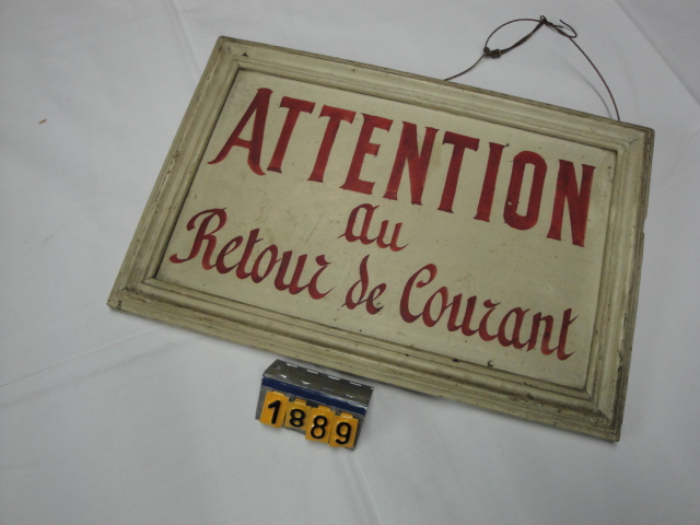  Collection ASPEG, pièce numéro 1889 : Plaque de sécurité