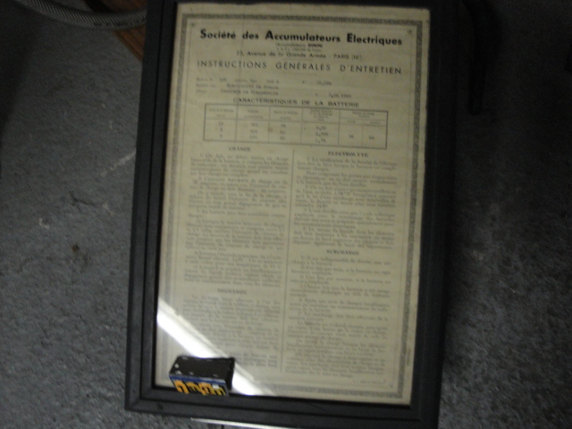  Collection ASPEG, pièce numéro 1890 : Tableau d'instructions générales d'entretien